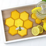 Buzzing Honeycomb Trivet (In-the-Hoop)