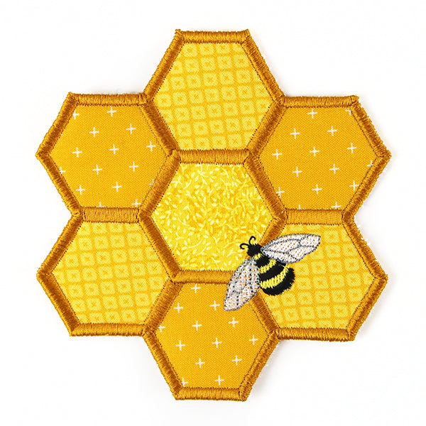 Buzzing Honeycomb Trivet (In-the-Hoop)