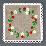 Lace Edge Strawberry Coaster (In-the-Hoop)