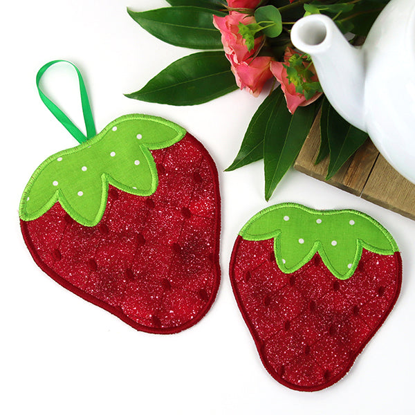 Berry Sweet Strawberry Trivet (In-the-Hoop)