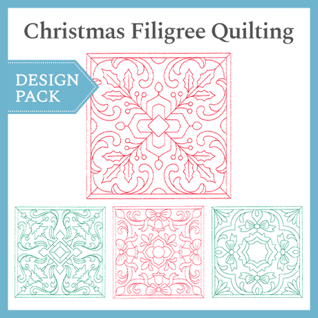 A Christmas Filigree Quilting Design Pack