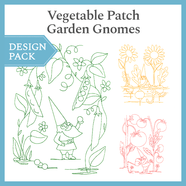 A Vegetable Patch Garden Gnomes Design Pack