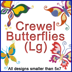 A Crewel Butterflies Design Pack
