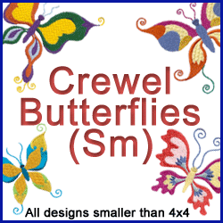 A Crewel Butterflies Design Pack