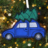 Classic Christmas Car Ornament (In-the-Hoop)