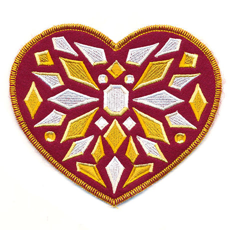 Bejeweled Christmas Heart Ornament (In-the-Hoop)