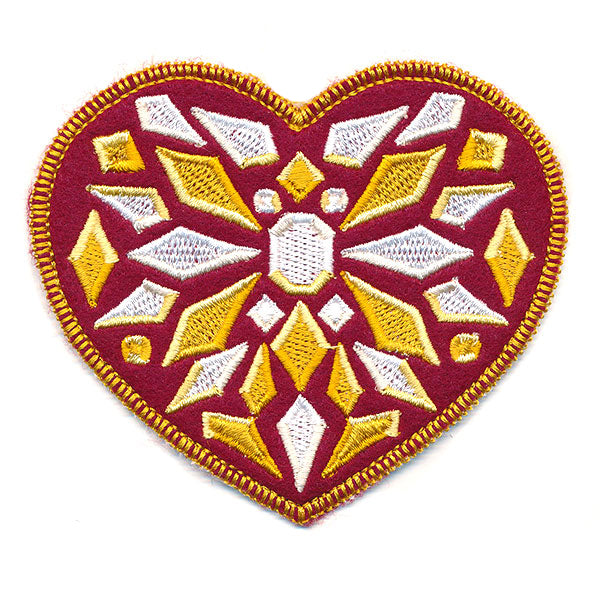 Bejeweled Christmas Heart Ornament (In-the-Hoop)