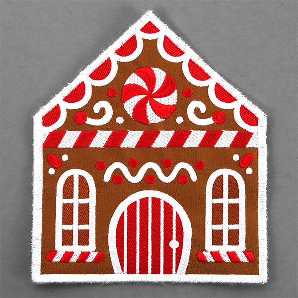 Sweet Gingerbread House Trivet (In-the-Hoop)