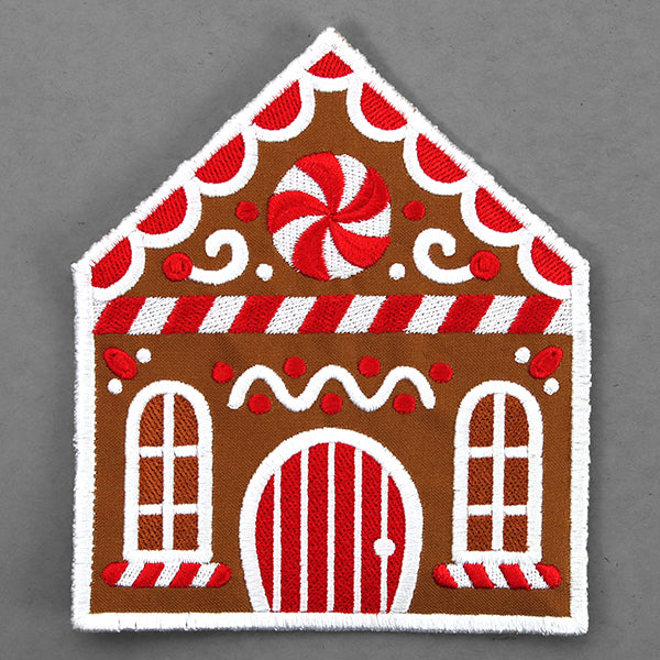 Sweet Gingerbread House Trivet (In-the-Hoop)
