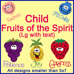 A Fruits of the Spirit Design Pack (Child, With Text)