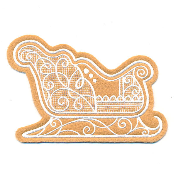 Deluxe Gingerbread Cookie - Sleigh (In-the-Hoop)