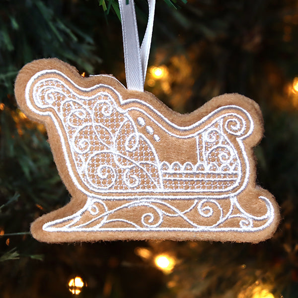 Deluxe Gingerbread Cookie - Sleigh (In-the-Hoop)