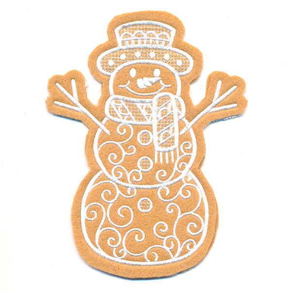 Deluxe Gingerbread Cookie - Snowman (In-the-Hoop)