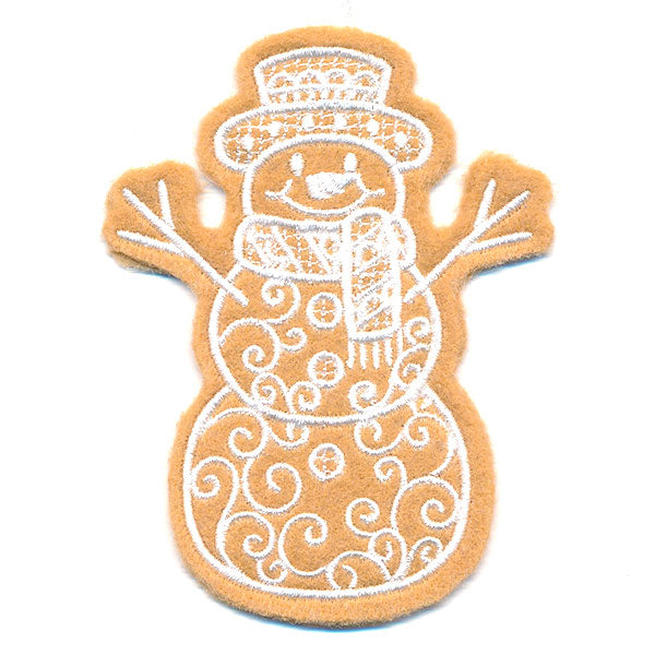 Deluxe Gingerbread Cookie - Snowman (In-the-Hoop)