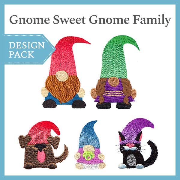 A Gnome Sweet Gnome Family Design Pack