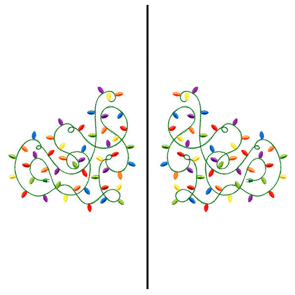 Fa-la-la Festive Lights Mask Motif