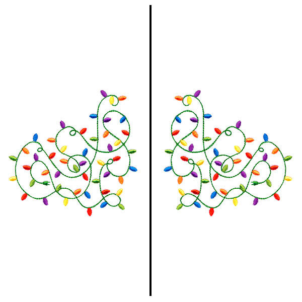 Fa-la-la Festive Lights Mask Motif