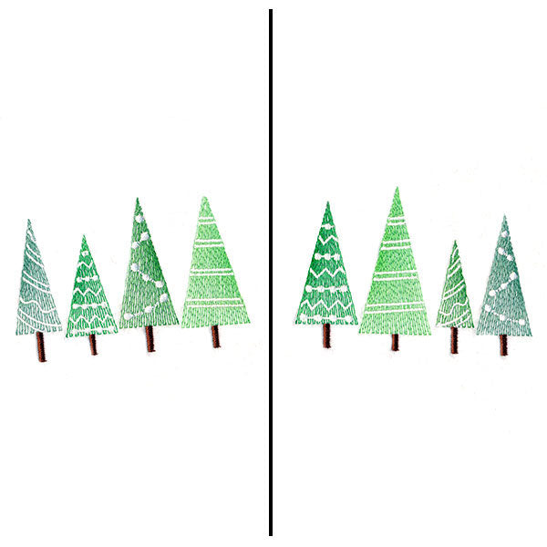 Fa-la-la Festive Trees Mask Motif