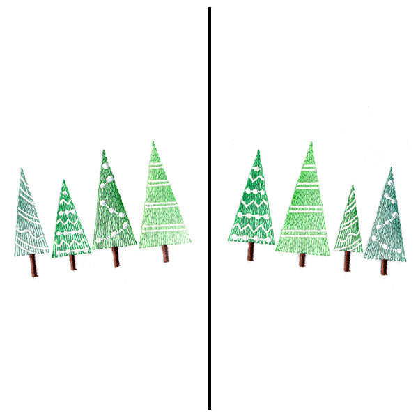 Fa-la-la Festive Trees Mask Motif