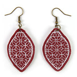 Deck the Halls Ornament Leather Earrings (In-the-Hoop)