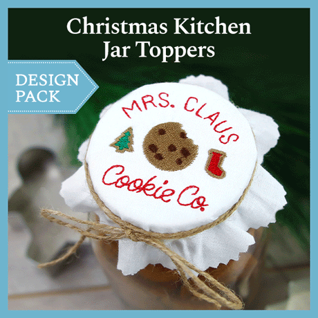 A Christmas Kitchen Jar Toppers Design Pack
