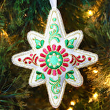Festive Filigree Christmas Ornament - Star (In-the-Hoop)