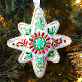 Festive Filigree Christmas Ornament - Star (In-the-Hoop)