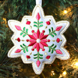 Festive Filigree Christmas Ornament - Snowflake (In-the-Hoop)