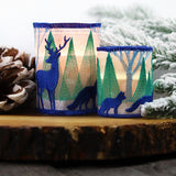 Woodland Winter Scene Votive Wrap (Organza)