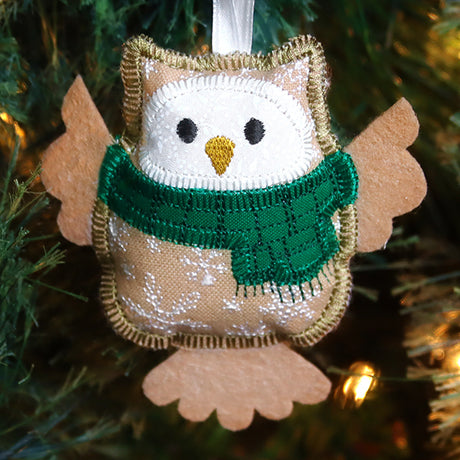 Adorable Winter Owl Ornament (In-the-Hoop)