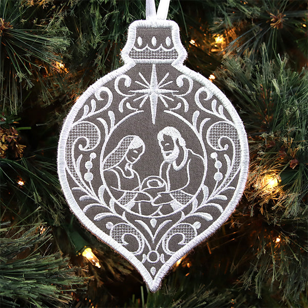 Exquisite Holy Family Ornament (In-the-Hoop)