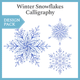 A Winter Snowflakes Calligraphy Design Pack