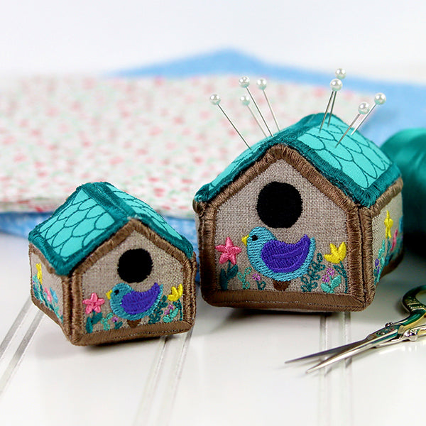 Flourishing Birdhouse Pincushion (In-the-Hoop)