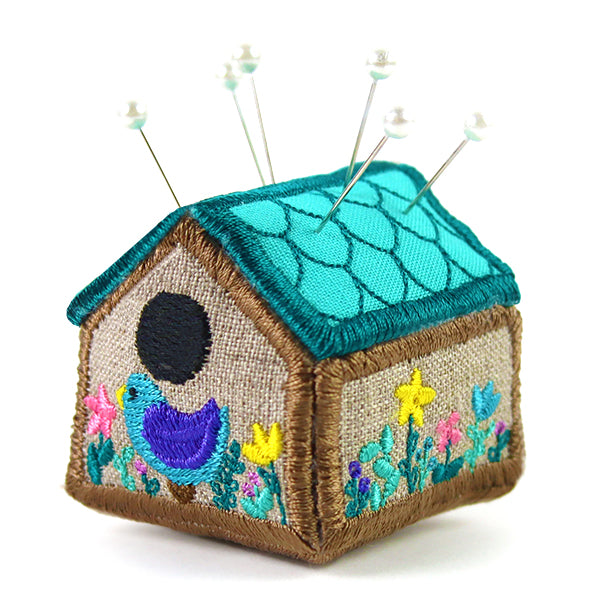 Flourishing Birdhouse Pincushion (In-the-Hoop)