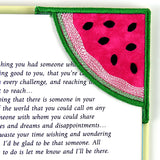 Watermelon Corner Bookmark (In-the-Hoop)