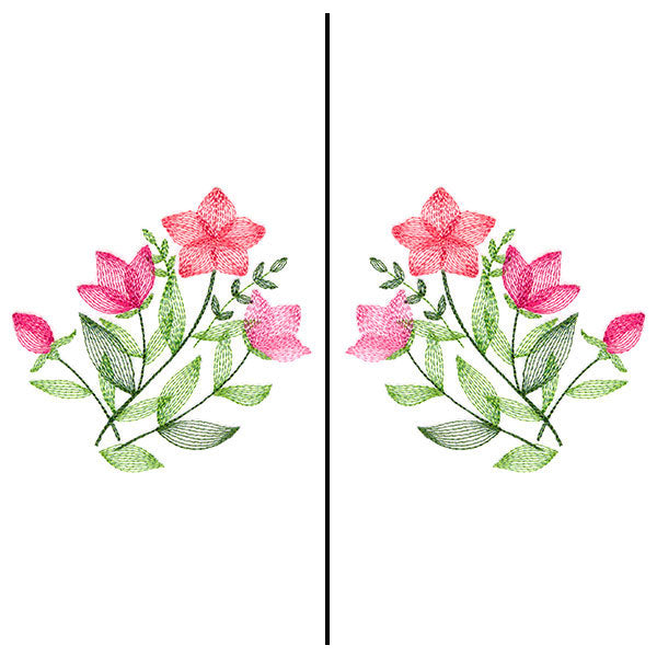 Delicate Wildflowers Mask Motif