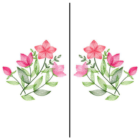 Delicate Wildflowers Mask Motif