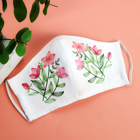 Delicate Wildflowers Mask Motif