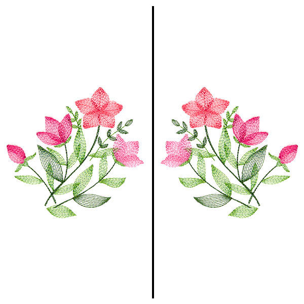 Delicate Wildflowers Mask Motif