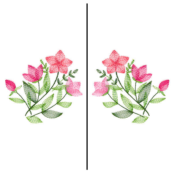 Delicate Wildflowers Mask Motif