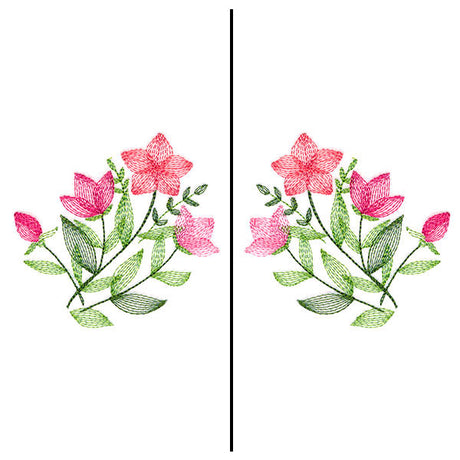 Delicate Wildflowers Mask Motif