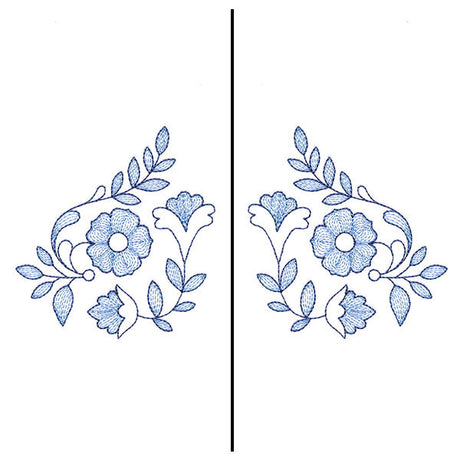 Folk Blooms Mask Motif