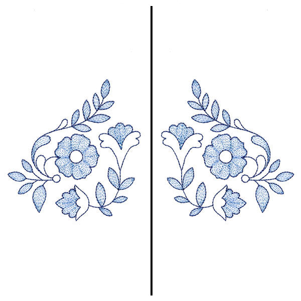 Folk Blooms Mask Motif