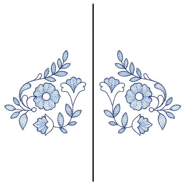 Folk Blooms Mask Motif