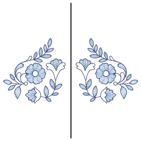 Folk Blooms Mask Motif