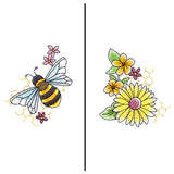 Buzzing Bee & Blooms Mask Motif