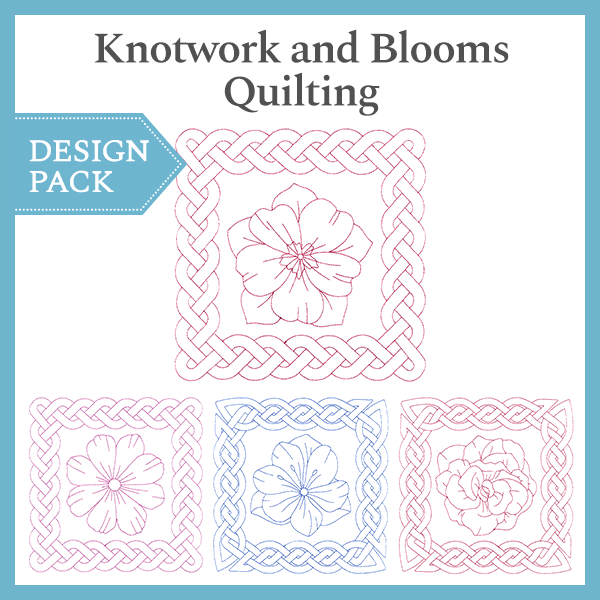 A Knotwork and Blooms Quilting Design Pack