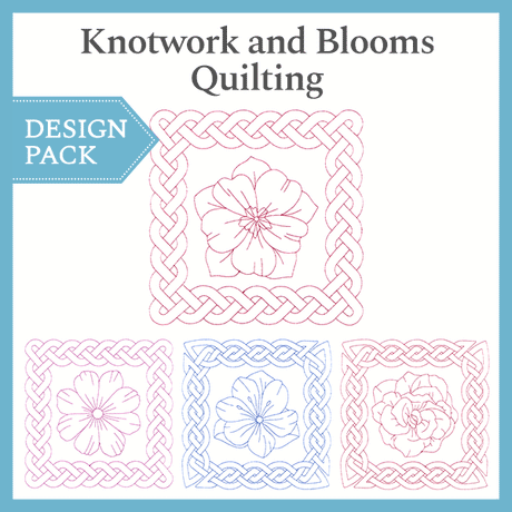A Knotwork and Blooms Quilting Design Pack
