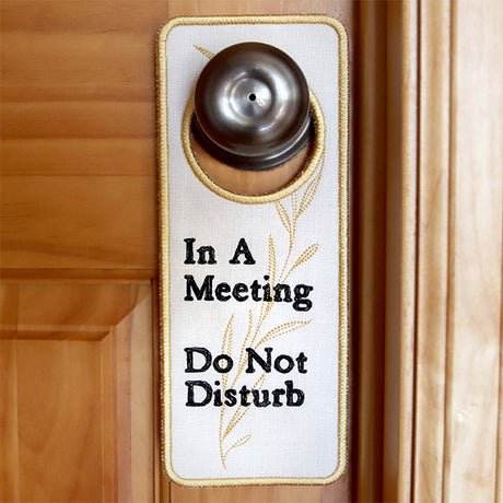 In A Meeting Door Hanger (In-the-Hoop)