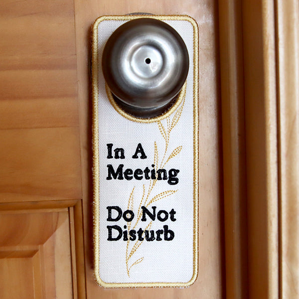 In A Meeting Door Hanger (In-the-Hoop)